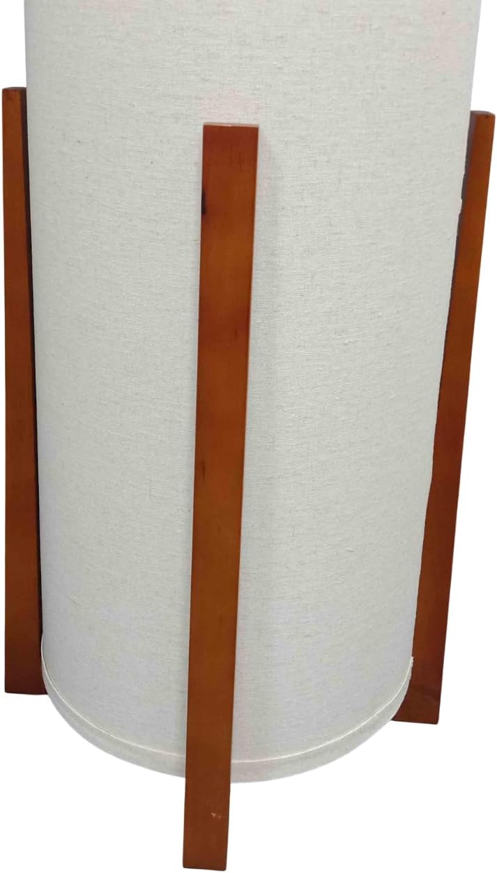 Brightech Parker Paper Lantern Floor lamp, 48 Inch Tall Lamp with Wood Frame, Asian Design for Bedroom, Decorative Tower Shade Lamp for Living Rooms & Offices, Great Living Room Décor