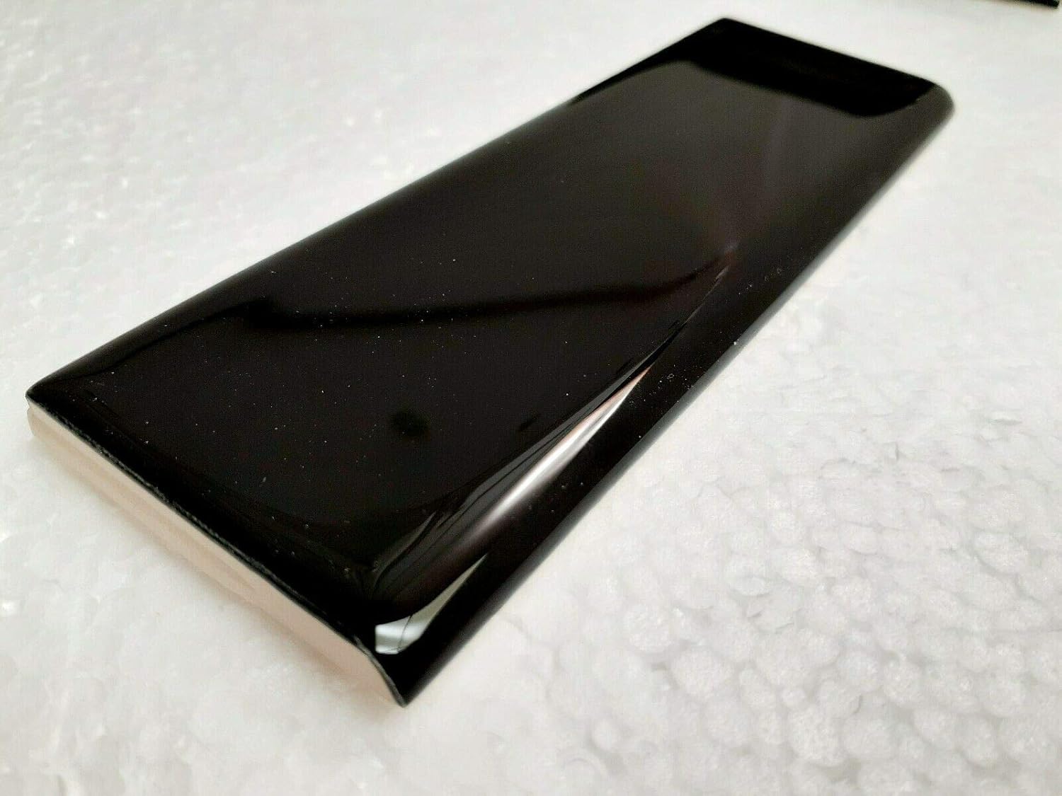 Black 2x6 in Ceramic Tile Bullnose Trim Edge 2 x 6 inch American Olean Box 10 Piece